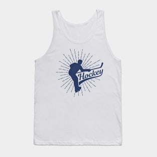 Hockey print in retro vintage stamp style Tank Top